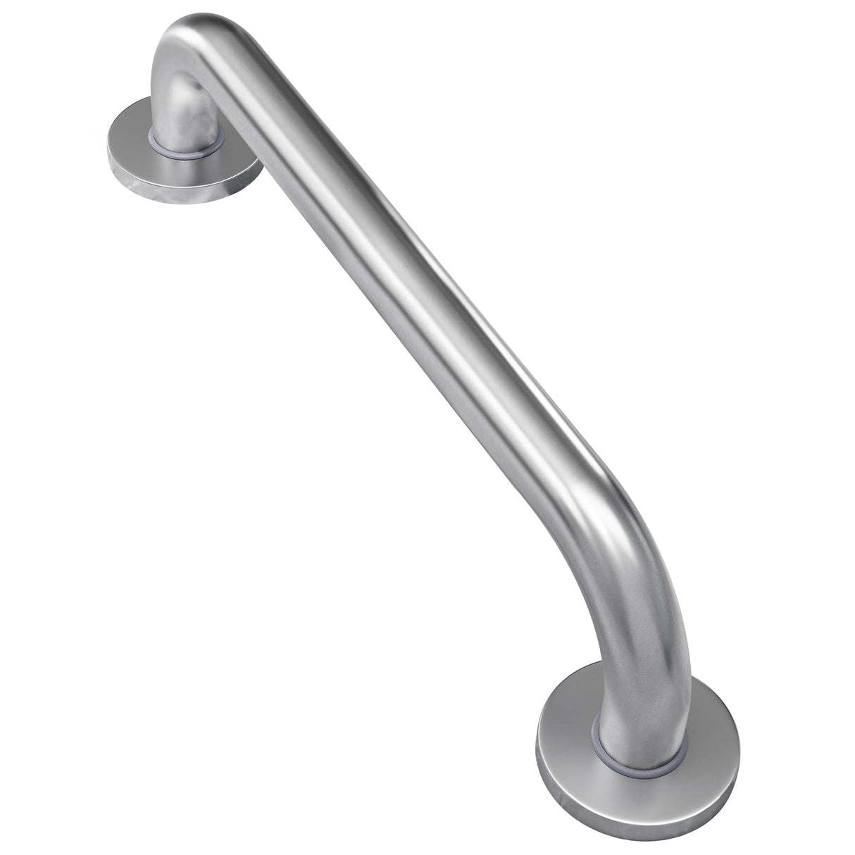 AmazerBath Shower Grab Bars for Seniors Anti Slip, Bath Safety Grab Bar for Needy, Stainless Steel Bathroom Safety Grab Bars, Thickened Bar Bigger Base Holds 500LBS, 16"L x 1.25"D, Brushed Nickel