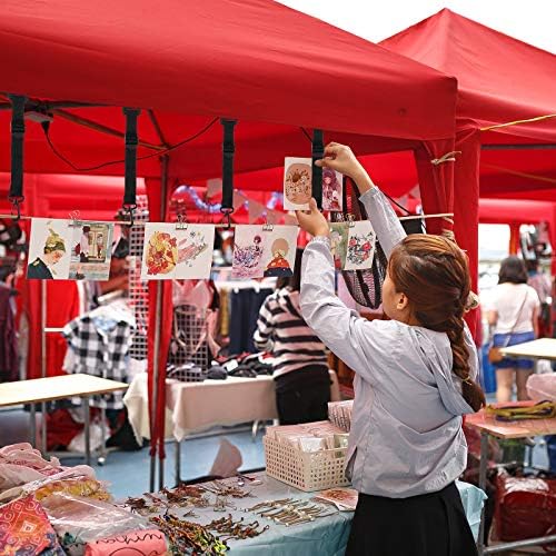 Shappy 8 Pcs Canopy Hanging Clips Tent Hanging Clip for Vendor Booth Display Business Exhibitions to Hang Signs, Slogans, Flags, and for Outdoor Camping to Hang Food, Lanterns, Garbage Bags, Towels