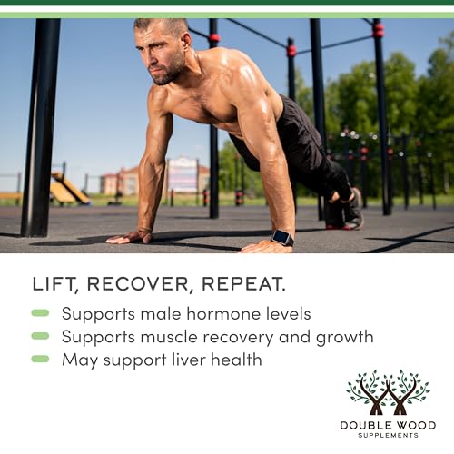 Turkesterone Supplement 500mg, 120 Capsules (Ajuga Turkestanica Extract Std. to 10% Turkesterone) Similar to Ecdysterone for Men's Health Support (Manufactured and Tested in The USA) by Double Wood