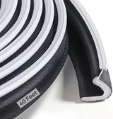 40 Feet Door Weather Stripping, Kerf Weather Stripping for Doors with Groove, Kerf Door Seal for Large Gap and Easy Installation(40, Black)