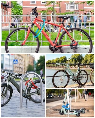 Sportneer Bike Lock: 5 Digit Combination High Security Anti Theft Bike Chain Lock - 3.2/3.6/4ft Heavy Duty Keyless Bicycle Lock for Bike, Motorcycle, Scooter, Door & Gate - 4/6mm Thick, Easy to Use