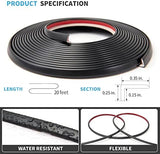 Art3d 20ft Outside Vinyl Corner Trim Peel and Stick for Tile and Wall Edges, Furniture Decoration Black