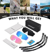 STORYCOAST Polarized Sports Sunglasses for Men Women,Driving Fishing Cycling Mountain Bike Sunglasses UV400 Protection