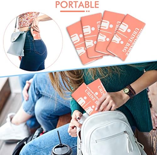 DIBBATU Disposable Urine Bag, 12/24 PCS Pee Bags for Travel for Women/Men, 800ML Emergency Portable Urinal Bag and Vomit Bags, Unisex Urinal Bag for Camping, Traffic Jams, Pregnant, Patient, Kids