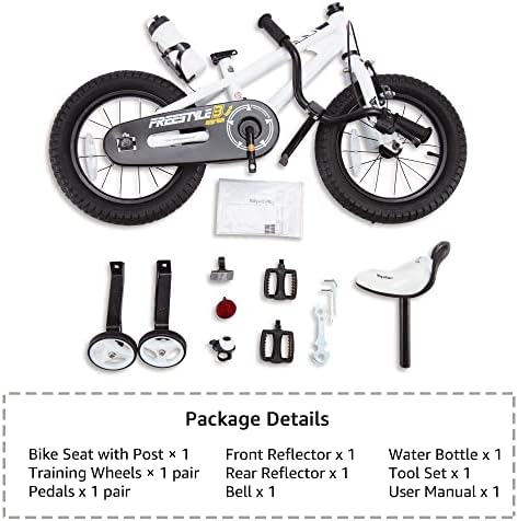 RoyalBaby Kids Bike EZ Freestyle Training Free Balance to Pedal Easy Learning Bicycle, 12-18 Inch for Toddlers to Big Kids