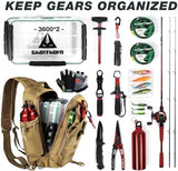 Ghosthorn Fishing Backpack with Rod Holder - Tackle Sling Bag - Fly Fishing Gifts for Men and Women