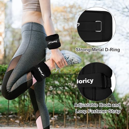 Ankle Weights A Pair of 1/2/3/4/6/8/10/12/20 LBS Wrist Leg Arm Weights for Women Men kids child with Adjustable Straps, Strength weighted for Physical Therapy Running Walking Fitness Gym Workout