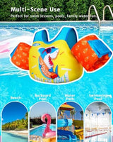 Toddler Swim Vest for 1-3-5,6,7,8,9 Years Old, Puddle Pool Floats Kids Jumper 20-30-50-60-70 Pounds, Swimming Arm Floaties with Shoulder Harness Arm Wings for Swimmies, Toddlers, Boys, Girls