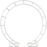 LeJoy Garden Round Wedding Arch 6.5ft Metal Backdrop Stand with Base