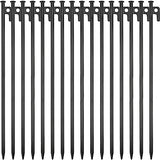 16 Pack Tent Stakes Heavy Duty Metal Tent Pegs for Camping Steel Tent Stakes 16 inch Unbreakable and Inflexible