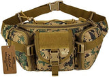 ArcEnCiel Tactical Fanny Pack for Men Waist Bag Hip Belt Outdoor Hiking Fishing Bumbag with Patch