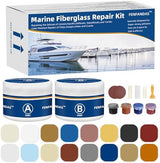 Fiberglass Boat Repair Kit (Color Match), Gel Coat Repair Kit for Boats, Marine Fiberglass Repair Kit for Boats, Epoxy Filler for Boats, Fiberglass Repair Kit Fix Holes Chips Pits Cracks