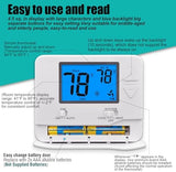 Non-Programmable Thermostats for Home 1 Heat/1 Cool Conventional Single-Stage Systems (Blue Backlight)
