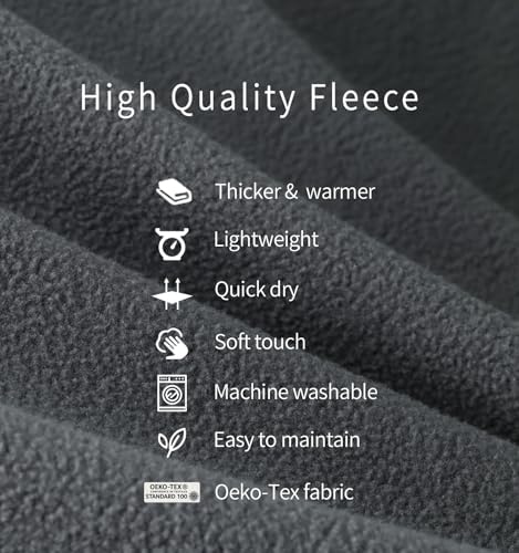 All Season Fleece Sleeping Bag Liner Adds Up to 27°F/ 15°C, Lightweight Mummy Sleeping Sack for Cold Weather and Winter Backpacking, Camping, Traveling with Drawstring Hood and Stuff Sack E629