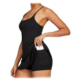 Generic Peelero Dress, Plush Backless Active Dress, Sports Dress for Women Full, Peelero Active Dress (Black,L), Large