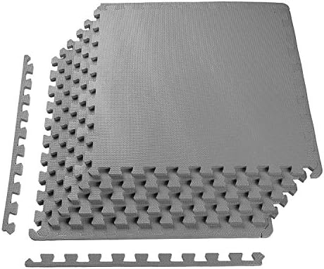 BalanceFrom Puzzle Exercise Mat with EVA Foam Interlocking Tiles for MMA, Exercise, Gymnastics and Home Gym Protective Flooring, Multiple Sizes and Colors