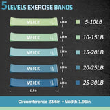 VEICK Resistance Bands, Exercise Bands, Workout Bands Set for Working Out with Handles for Men Women, Elastic Exercising Bands for Fitness Weights Work Out at Home Gym