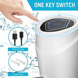 Water Dispenser for 5 Gallon Bottle,Drinking Water Pump Portable Universal USB Charging Water Bottle Pump for 2-5 Gallon with 2 Silicone (White)