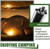 Fiberglass Tent Poles Replacement Pre Assembled Black Tent Poles Camping Rod Parts for Hiking Outdoor Camping Backpacking