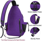MOSISO Sling Backpack,Canvas Crossbody Hiking Daypack Bag with Anti-theft Pocket