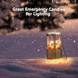12-Hour White Candles Compatible with Candle Lanterns, Long-Burning Candles for Outdoor, Camping, Emergency, Survival Emergency Preparedness- 20Pack