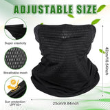 Geyoga 3 Pcs Adjustable Cooling Neck Gaiter Breathable Balaclava Neck Mask Strap Mesh Sun Scarf for Summer Sports Cycling