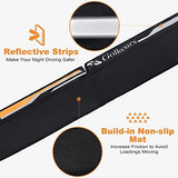 Golkcurx Universal Soft Roof Rack Pads for Kayak,Surfboard, SUP, Canoe, Snowboard with15FT Tie-Down Straps*2 and Storage Bag*1 (Black)