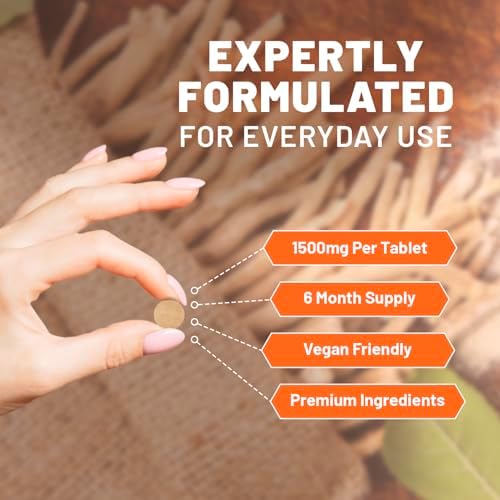 Ashwagandha 1500mg 180 Vegan Tablets | 6 Months’ Supply | Pure High Strength Ashwagandha Root Extract | Made in UK by Prowise Healthcare