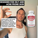 Acnetame Acne Pills 2 Pack 120 Pills- Vitamin Supplements for Acne Breakouts- Hormonal Pimple Tablets to Clear Oily Skin for Women, Men, Teens, and Adults
