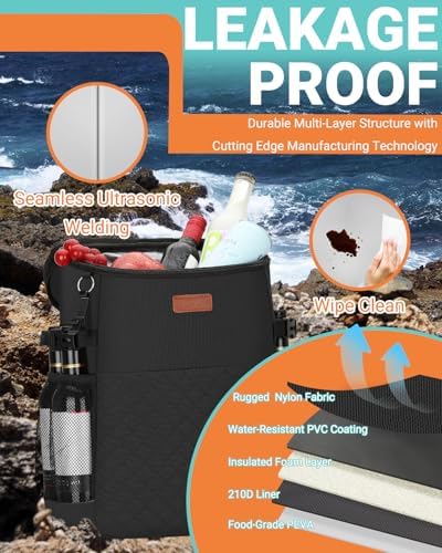 Soft Cooler Backpack 30 Cans/45 Cans, Backpack Coolers Insulated Leak Proof Thermal Lunch Backpack for Men Work Small Cooler Bag Beach Travel Picnic Drink Beverage Beer