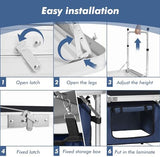 Camping Folding Aluminum Table with Adjustable Legs for Outdoor Travel Beach, Backyards, BBQ, Party and Picnic Foldable Table