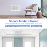 10 x 6 Inch [Duct Opening] Air Vent Covers for Wall or Ceiling - High Airflow 2 Way Steel Ventilation - Adjustable Wall/Ceiling Register, 11-3/4 Inch x 7-3/4 Inch [Overall Dimensions]