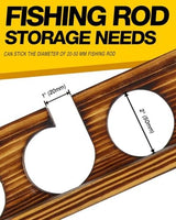 Ghosthorn Holds Up to 12 Rods Fishing Pole Racks Wall or Ceiling Mounted Holders for Garage Storage Organizer Gear Equipment Gifts