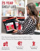 READYWISE - Gluten Free Bucket, 84 Servings, Emergency, MRE Meal Food Supply, Premade, Freeze Dried Survival Food for Hiking, Adventure & Camping Essentials, Individually Packaged, 25 Year Shelf Life