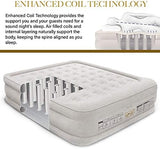 King Koil Luxury California King Air Mattress with Built-in Pump for Home, Camping & Guests - 20” King Size Inflatable Airbed Luxury Double High Adjustable Blow Up Mattress, Durable Waterproof