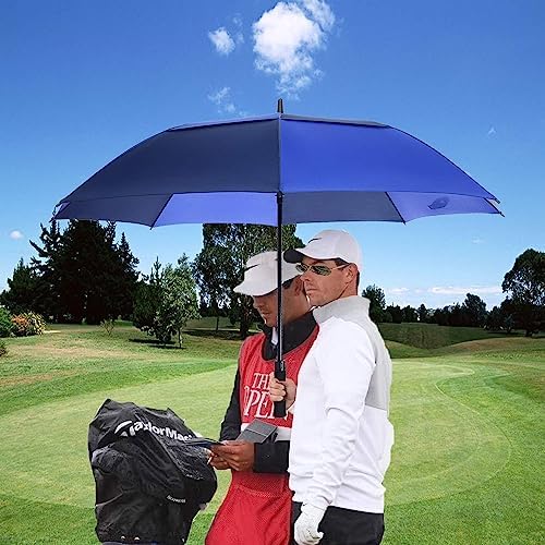 MRTLLOA 54/62/68/72 Inch Automatic Open Golf Umbrella, Extra Large Oversize Double Canopy Vented Windproof Waterproof Stick Umbrellas for Rain