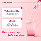 BB LAB Good Night Low Molecular Collagen Powder Stick Supplement, Halal Certified, Korean Marine Collagen, Fish Collagen Peptides, Vitamin C, Glycine, Fast Absorption, Mix Berry Flavor