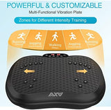 AXV Vibration Plate Exercise Machine Whole Body Workout Portable Mini Vibrate Fitness Platform Lymphatic Drainage Machine for Weight Loss Shaping Toning Wellness Home Gyms Workout (Mini)