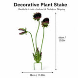 Venus Flytrap Carnivorous Plant Garden Stake, 25 Inch Metal Yard Art(A)