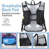 Lightweight Hydration Backpack, Running Backpack with 2L Water Bladder, Hydro Water Daypack for Cycling Hiking Rave for Men Women