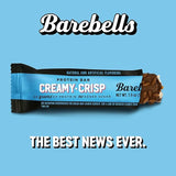 Barebells Protein Snacks Bars Creamy Crisp - 12 Count,Pack of 2, 1.9oz Bars 55g of High Protein - Chocolate Protein Bar with 1g of Total Sugars - Perfect on The Go Protein Snack & Breakfast Bars.