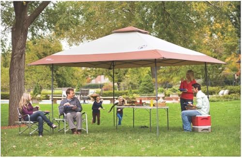 Coleman 13x13ft Instant Canopy Sun Shelter, Portable Shade Tent Sets Up in 3 Minutes, Vented Roof for Airflow & UPF 50+ Sun Protection