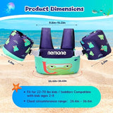 NEMONE Toddler Swim Vest for 22-70 lbs Kids Floaties Swim Jacket with Arm Water Wings for Girls Boys 2 3 4 5 6 7 Years Old Sea Beach Pool