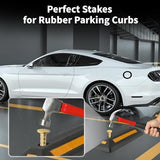 16 Inch Rebar Stakes 1/2 Inch Diameter Galvanized Steel Ground Anchors Heavy Duty Anchoring Spikes for Speed Bump, Parking Curb and Tent (10 Pack)