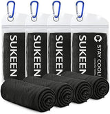 Sueken 4 Pack Cooling Towel - 40"x12", Soft Breathable Chilly Microfiber Towel for Yoga, Sports & More Activities