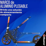 Razor A5 Lux Kick Scooter for Kids Ages 8+ - 8" Urethane Wheels, Anodized Finish Featuring Bold Colors and Graphics, for Riders up to 220 lbs