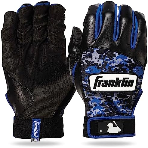 Franklin Sports MLB Youth Batting Gloves - Digitek Camo Baseball + Softball - Premium Leather - Many Sizes + Colors - Youth