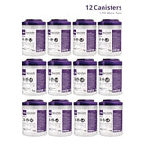Super Sani-Cloth Germicidal Disposable Wipe, Large Wipes, Case of 12 Canisters, Fast 2-Minute Contact Time