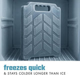 Cool Coolers by Fit & Fresh XL Slim Cooler Ice Blocks, Reusable & Long Lasting XL Ice Packs for Coolers, Slim XL Ice Packs for Cooler Bags, Space Saving, Quick Freeze, 10"x 13", Black, 3PK