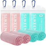 Sükeen 4 Pack Cooling Towels (40"x12"), Soft Microfiber Chilly Towel for Sport, Running, Gym, Fitness & More Activities